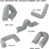 Lucear Twist Memory Foam Travel Pillow Neck Pillows Travel Accessories Traveling on Airplane, Bus, Train at Home(Grey Memory Foam) - Image 3