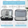 FYY Electronic Organizer, Travel Cable Organizer Bag Pouch Electronic Accessories Carry Case Portable Waterproof Double Layers All-in-One Storage Bag for Cable, Cord, Charger, Phone, Earphone Black - Image 5